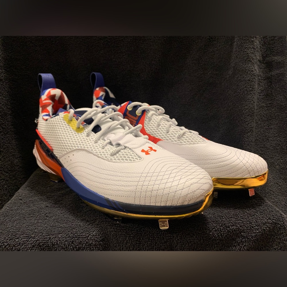 UNDER ARMOUR BRYCE HARPER 7 METAL BASEBALL CLEATS USA ST HOVR 3025645-100 sz 15